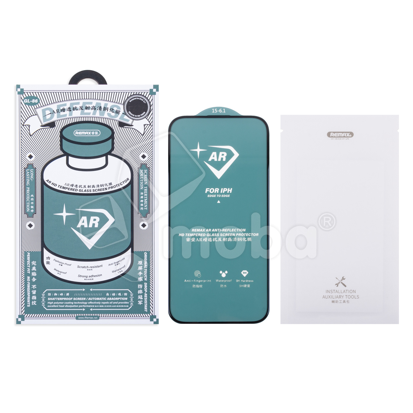 Защитное стекло "Антибликовое" Remax Medicine Glass GL-86 для iPhone 15/16 Черный