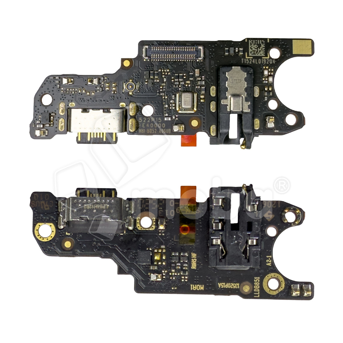 Шлейф для Xiaomi Redmi 15C 4G/Poco C85 4G (25078RA3EY/25078PC3EG) плата на системный разъем/разъем гарнитуры/микрофон - Премиум