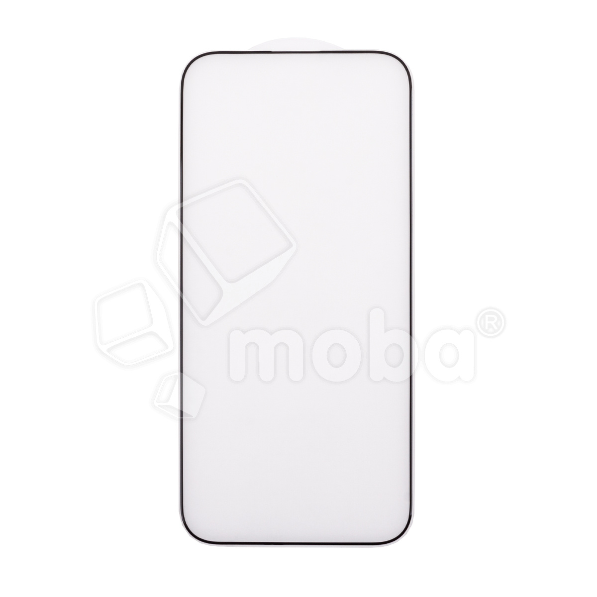 Защитное стекло "Матовое" для iPhone 15 Pro Черный (Закалённое, полное покрытие)