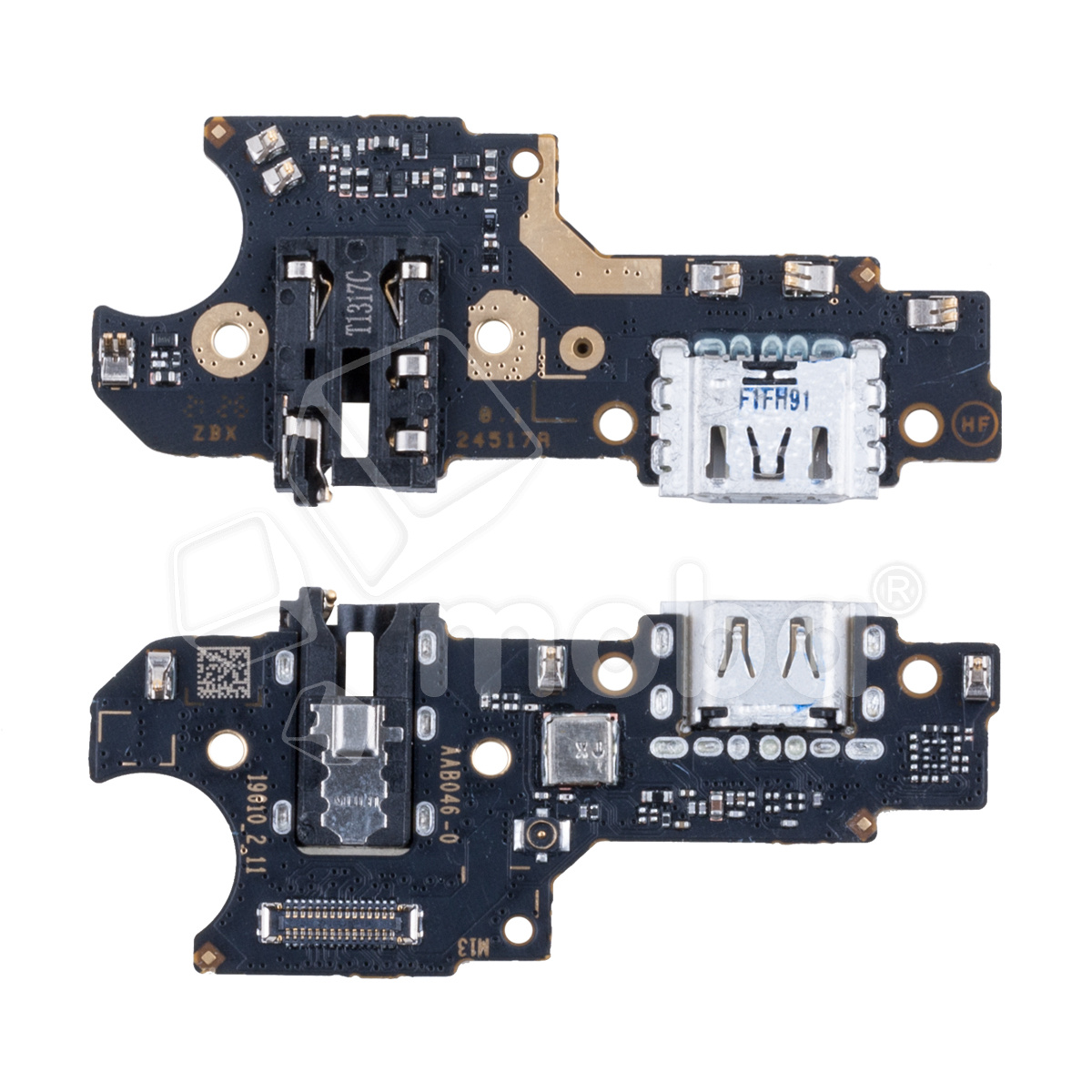 Шлейф для Realme C21Y/C25Y (RMX3263/RMX3262/RMX3261/RMX3269/RMX3265/RMX3268) плата на системный разъем/разъем гарнитуры/микрофон - Премиум