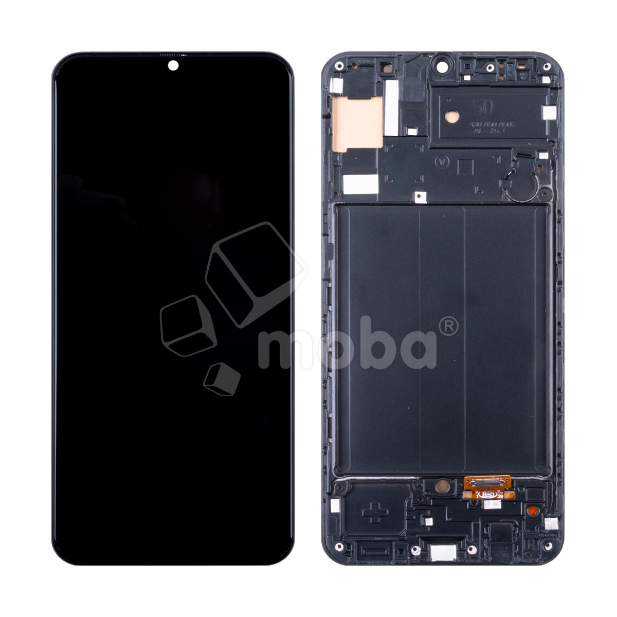 Дисплей для Samsung Galaxy A50 (A505F) модуль с рамкой Черный - (OLED) (Full HD, 450 Кд/м?)