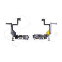 Шлейф для iPhone 14 Pro (A2891) на системный разъем/микрофон Белый - Премиум