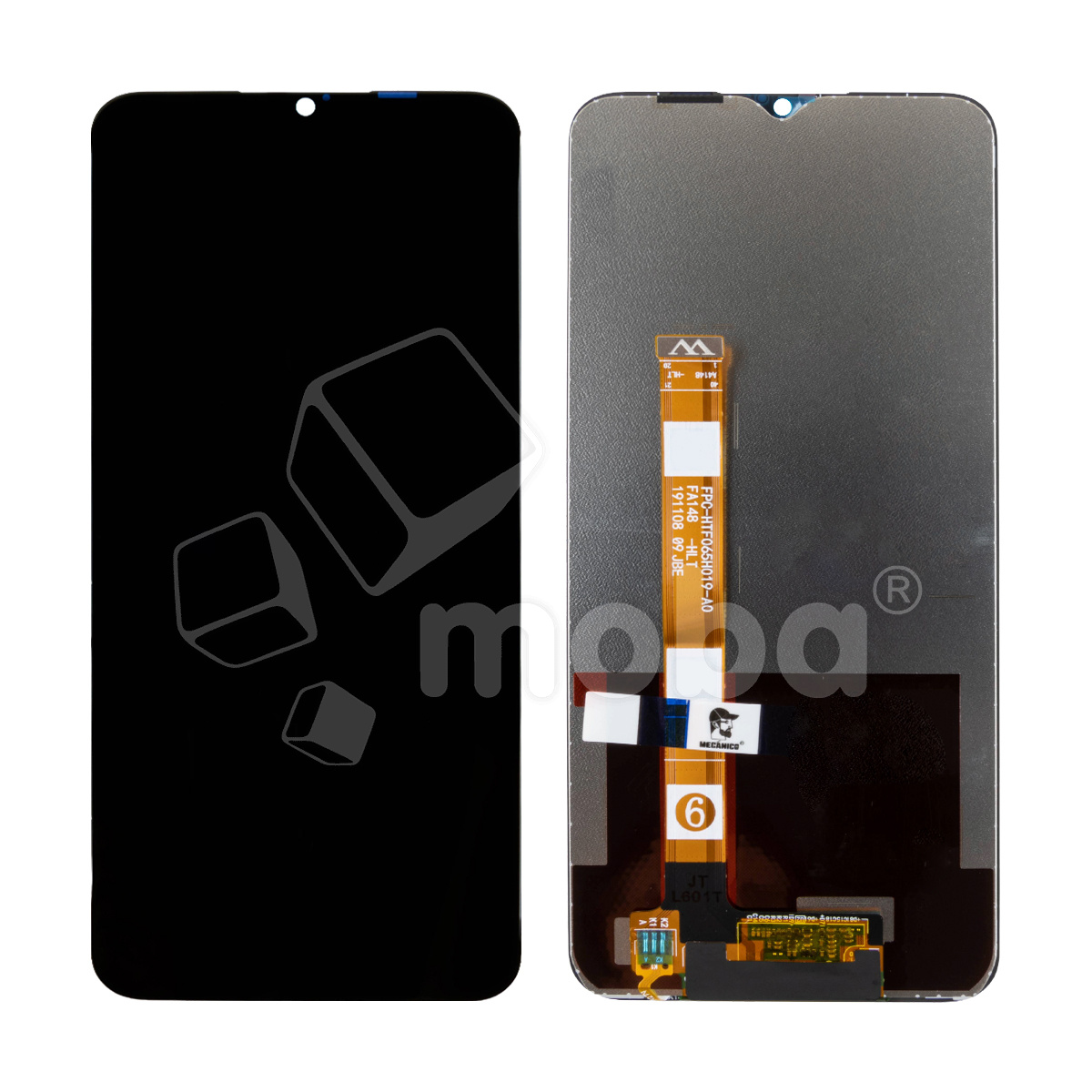 Дисплей для Realme C3/5/6i/OPPO A5 2020/A9 2020/A31 (RMX2020/RMX1927/RMX2001/CPH1931/CPH1941/CPH2015) в сборе с тачскрином Черный Mecanico - AMP