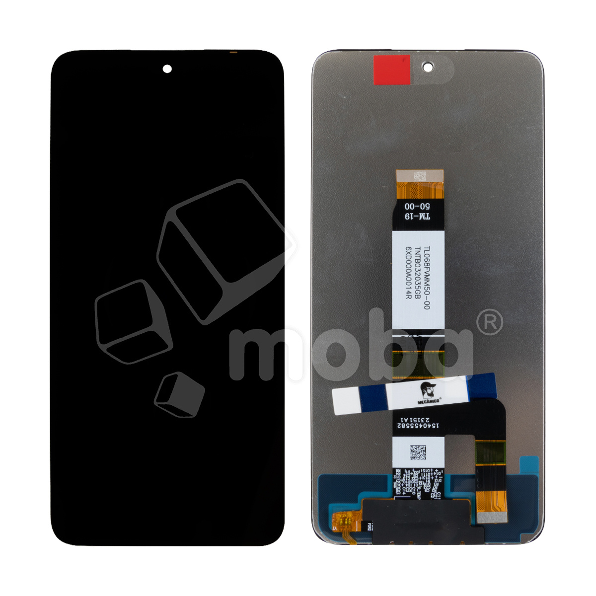 Дисплей для Xiaomi Redmi 12 4G (23053RN02Y) в сборе с тачскрином Черный Mecanico - AMP