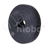 Стяжка (держатель) для проводов на липучке (3 м, черный)