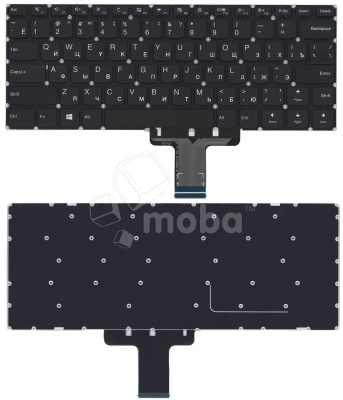 Клавиатура для ноутбука Lenovo Ideapad 510S 510S-14IKB черная без рамки 