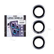 Защитное стекло линзы камеры для iPhone 14 Pro/14 Pro Max (комплект 3 шт.) Серебро