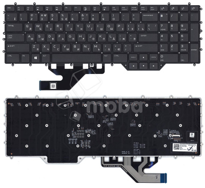 Клавиатура для ноутбука Dell Alienware Area 51m R2, M17 R2, M17 R3 Черный