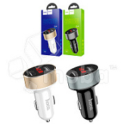 Автомобильное зарядное устройство USB Hoco Z26 (10.5W, 2 порта, с дисплеем) Черный