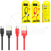Кабель USB - MicroUSB Hoco U55 (2.4А, оплетка нейлон, 1.2 м) Черный