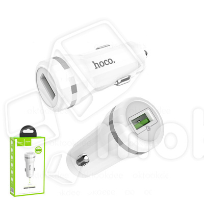 Автомобильное зарядное устройство USB Hoco Z27A (18W, QC3.0, 1USB) Белый